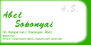 abel soponyai business card