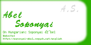abel soponyai business card